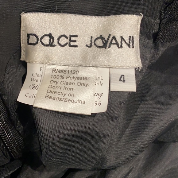 Vintage Dolce Jovani 90'S fitted gathered bodice mermaid dress heart shape bust - Picture 6 of 6